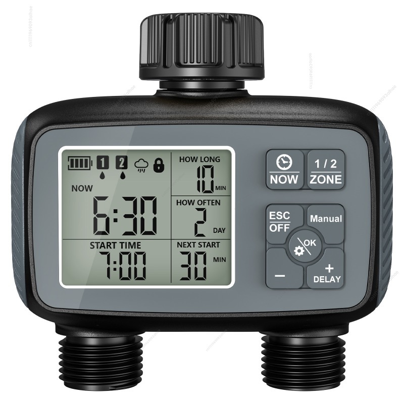 Timer Dual Outlet - Temporizador inteligente para riego con válvula